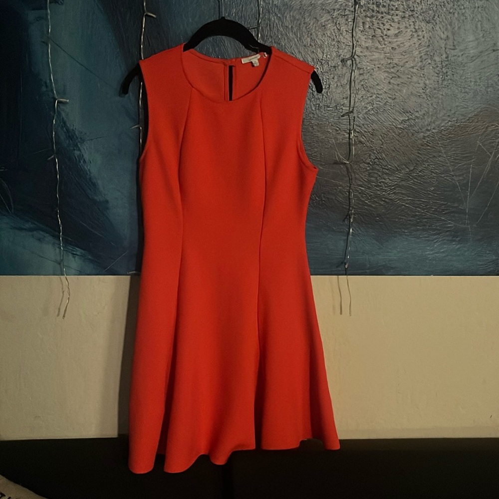 Coral Cinched Mid-Length Dress by Soprano Size M
